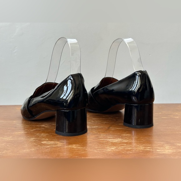 Franco Sarto Giovanni Black Faux Patent Loafers Women's Size 7 M - Picture 3 of 9